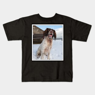 English Springer Spaniel sitting Kids T-Shirt